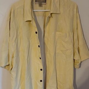 Jamaica Jaxx Light Yellow Button-Up Shirt